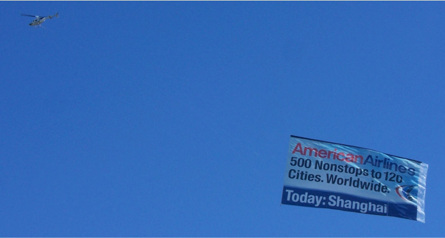 Helicopter Banner Advertising in and near Tampa Florida